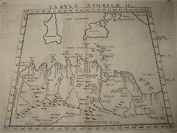 Ruscelli Girolamo (1504-1566) Tabula Aphricae II 1574 Venezia